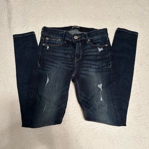 Express stretch distressed legging mid rise 2R/2R